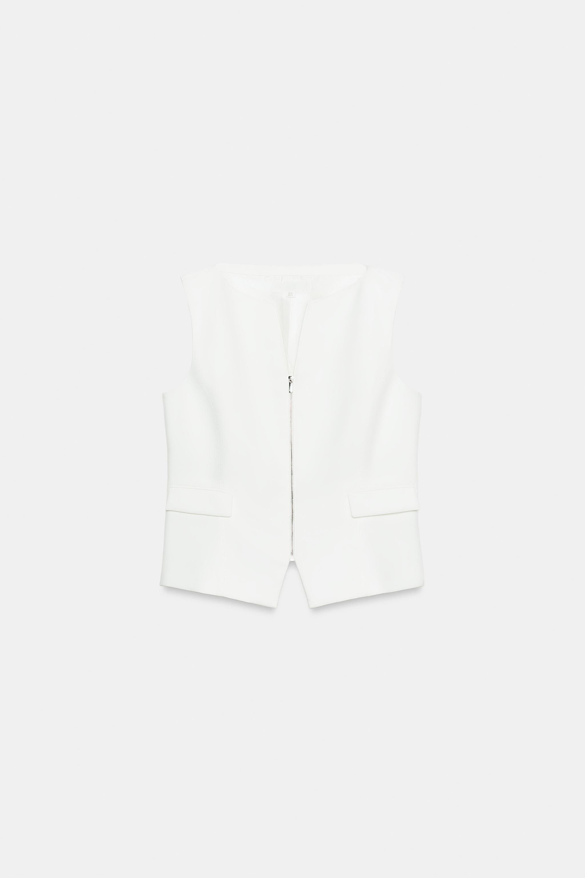 BOAT NECK ZIPPED WAISTCOAT | Zara UK