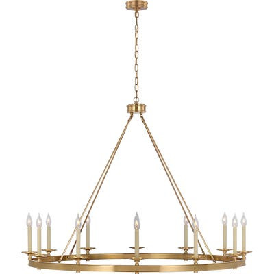 Launceton Grande Ring Chandelier in Antique-Burnished BrassVisual Comfort | Visual Comfort