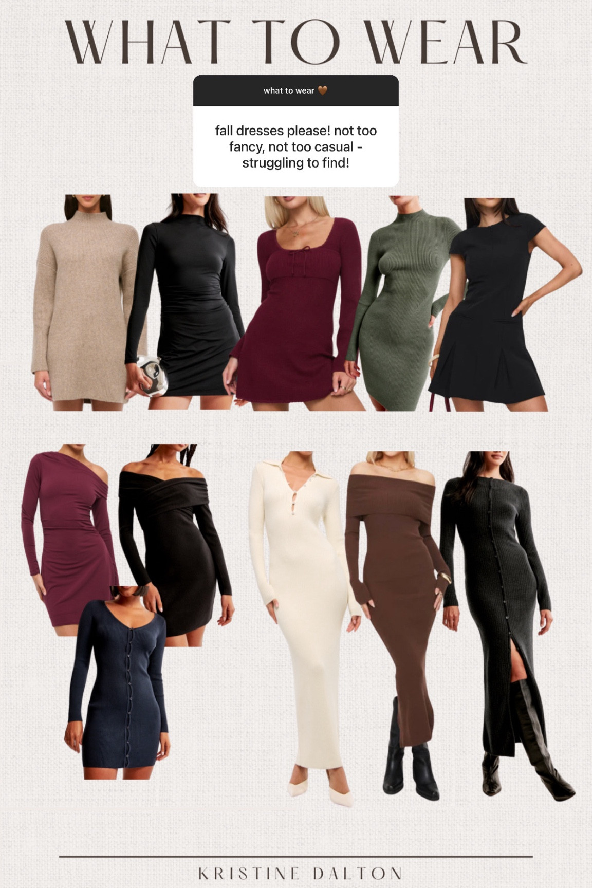 dresses for fall & winter! these would all be great for dressing up or dressing down for the holiday season! 

sweater dress, maxi dress, holiday dress

#LTKHoliday #LTKStyleTip #LTKSeasonal