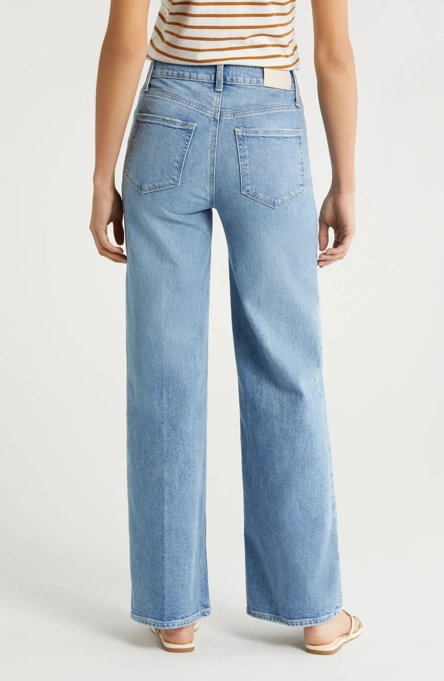 PAIGE Sasha Organic Cotton Wide Leg Jeans | Nordstrom | Nordstrom