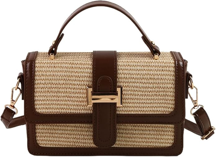 Women’s Straw Shoulder Bag Straw Crossbody Bags For Women Summer Clutch Purse Straw Beach Purse... | Amazon (US)