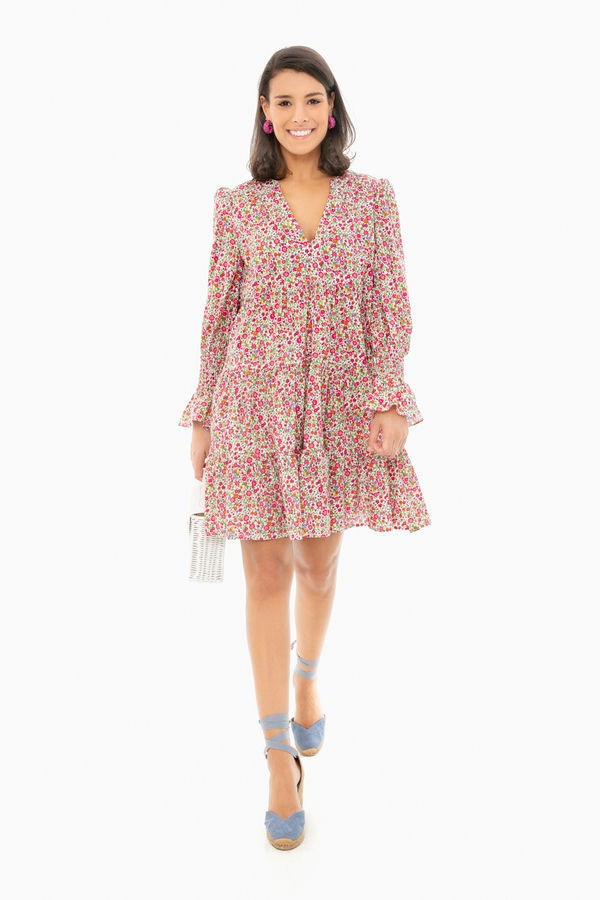 Ditsy Floral Kenzo Tiered Mini Dress | Tuckernuck (US)