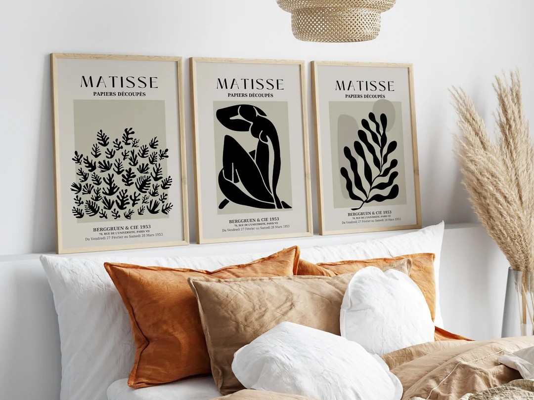 Set of 3 Henri Matisse Print Neutral Matisse Print Download Museum Poster, Vintage Gallery Wall A... | Etsy (US)