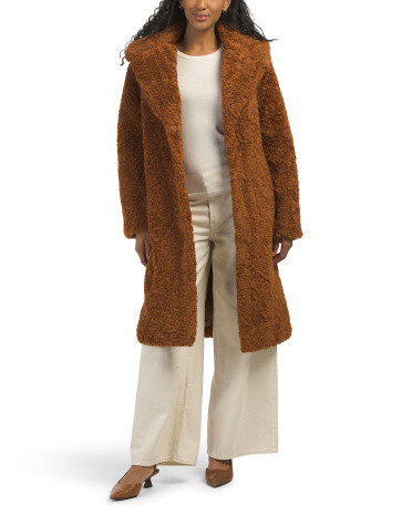 Faux Fur Jacket With Exaggerated Collar | TJ Maxx