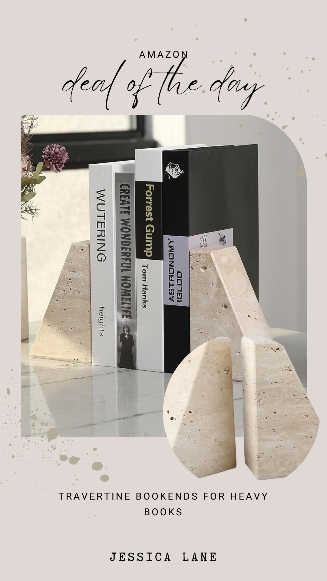 Add a sophisticated touch to your shelves with these beautiful heavy travertine bookends.#homestyling #bookends #travertine #shelfie

#LTKSaleAlert #LTKHome #LTKSpringSale