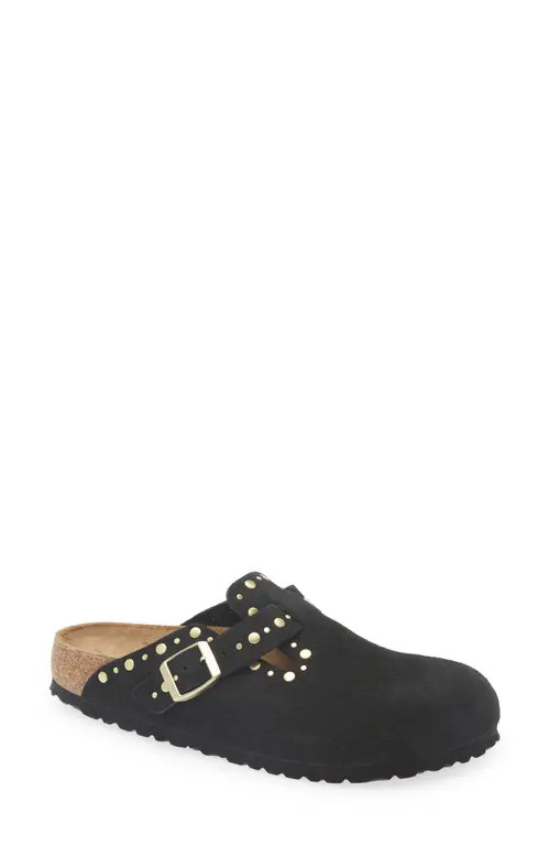 Birkenstock Boston Rivets Clog in Black at Nordstrom, Size 8-8.5Us | Nordstrom