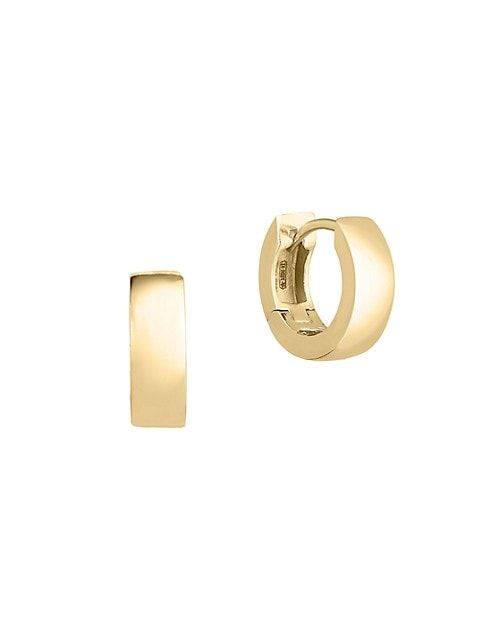 18K Yellow Gold Huggie Hoop Earrings | Saks Fifth Avenue