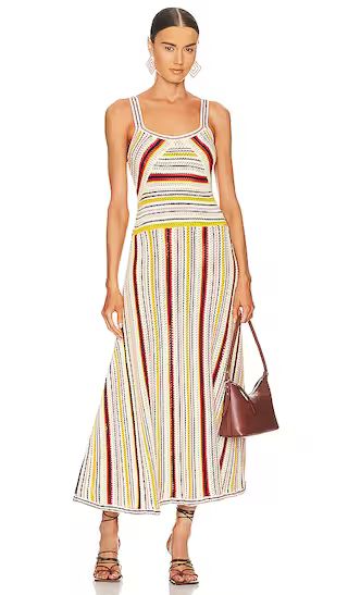 Vitali Multi Stripe Knit Dress in Yellow Multi Stripe | Revolve Clothing (Global)