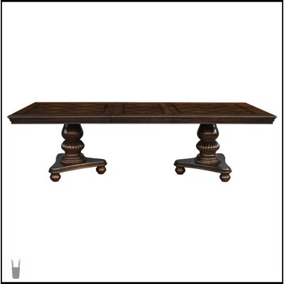 Traditional Style Dining Room Table With Extendable Leaf, 2 Armchairs, And 6 Side Chairs In Brown Cherry Finish, Upholstered Seats, Wooden Furniture | Wayfair North America
