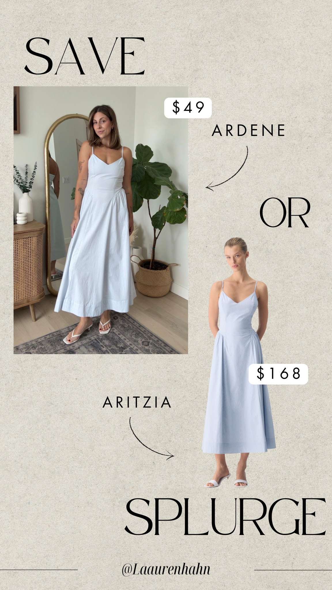Save or Splurge - this dresses are so similar! 

Use code LAUREN15 on ARDENE to save until April 10th! 

#LTKstyletip #LTKcanada #LTKdresses