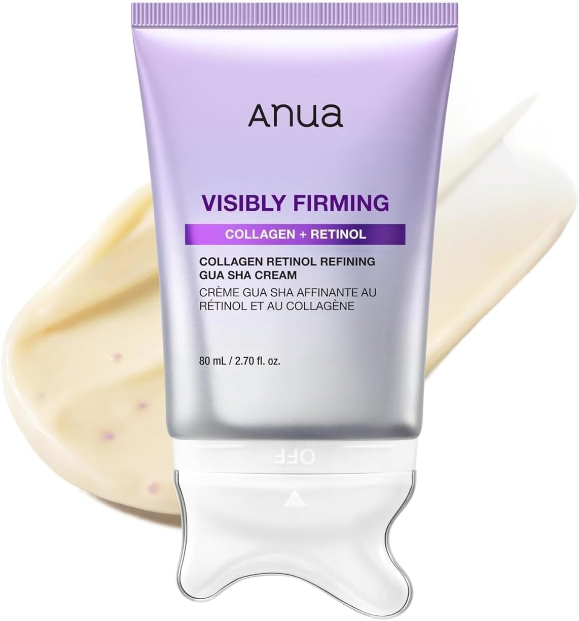 ANUA Collagen Retinol Refining Gua Sha Cream, Neck Cream For Lifting & Firming, Jawline to Décolleté, Daily Moisturizer, Fine Line Care, Neck Massager, Korean Skin Care, 2.7fl.oz | Amazon (US)