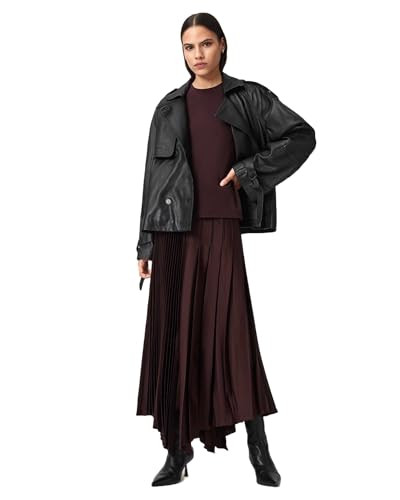AllSaints Women's Jax Skirt Oxblood Red Size UK 6/US 2 | Amazon (US)