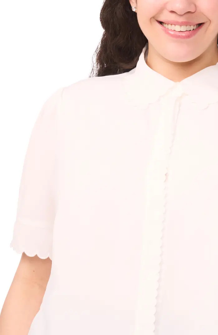 Scallop Collar Button-Up Top | Nordstrom
