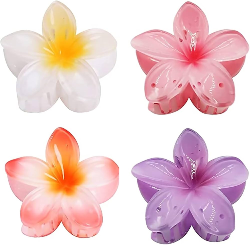 GQLV Large Claw Clips for Thick Hair - Strong Hold Nonslip Hawaiian Flower Hair Accessories, Bana... | Amazon (US)