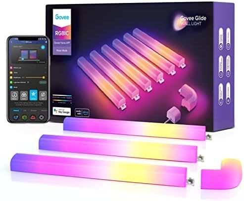 Govee Glide RGBIC Smart Wall Light, Multicolor Customizable, Music Sync Home Decor LED Light Bar ... | Amazon (US)