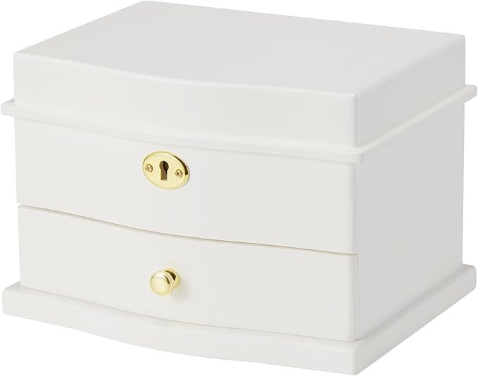Ballerina Musical Jewelry Box with Mirror for girls，Kid's Jewelry Storage Music Chest (White-L) | Amazon (US)
