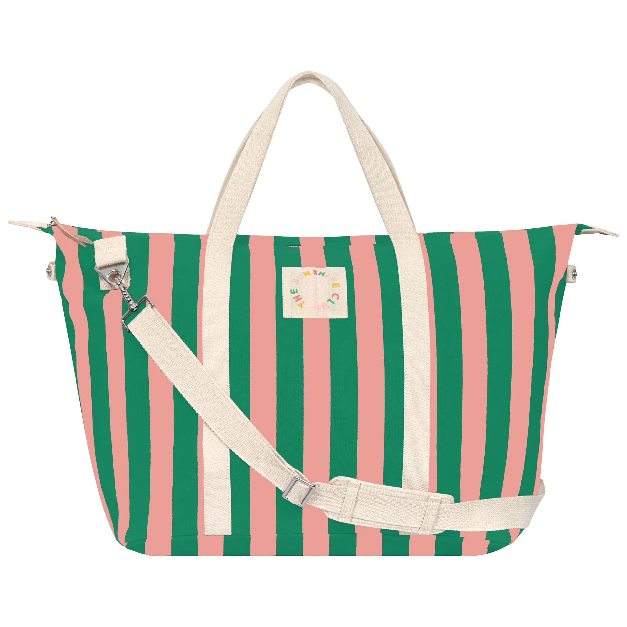 Watermelon Stripe Canvas Weekender | Sunshine Tienda