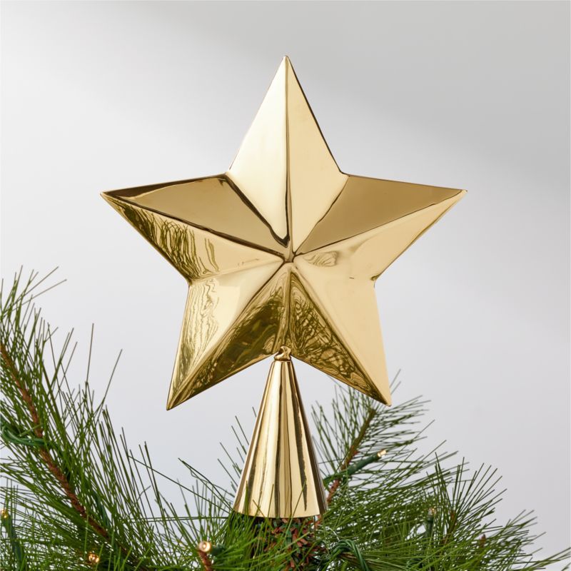 Modern Brass Star Christmas Tree Topper + Reviews | CB2 | CB2