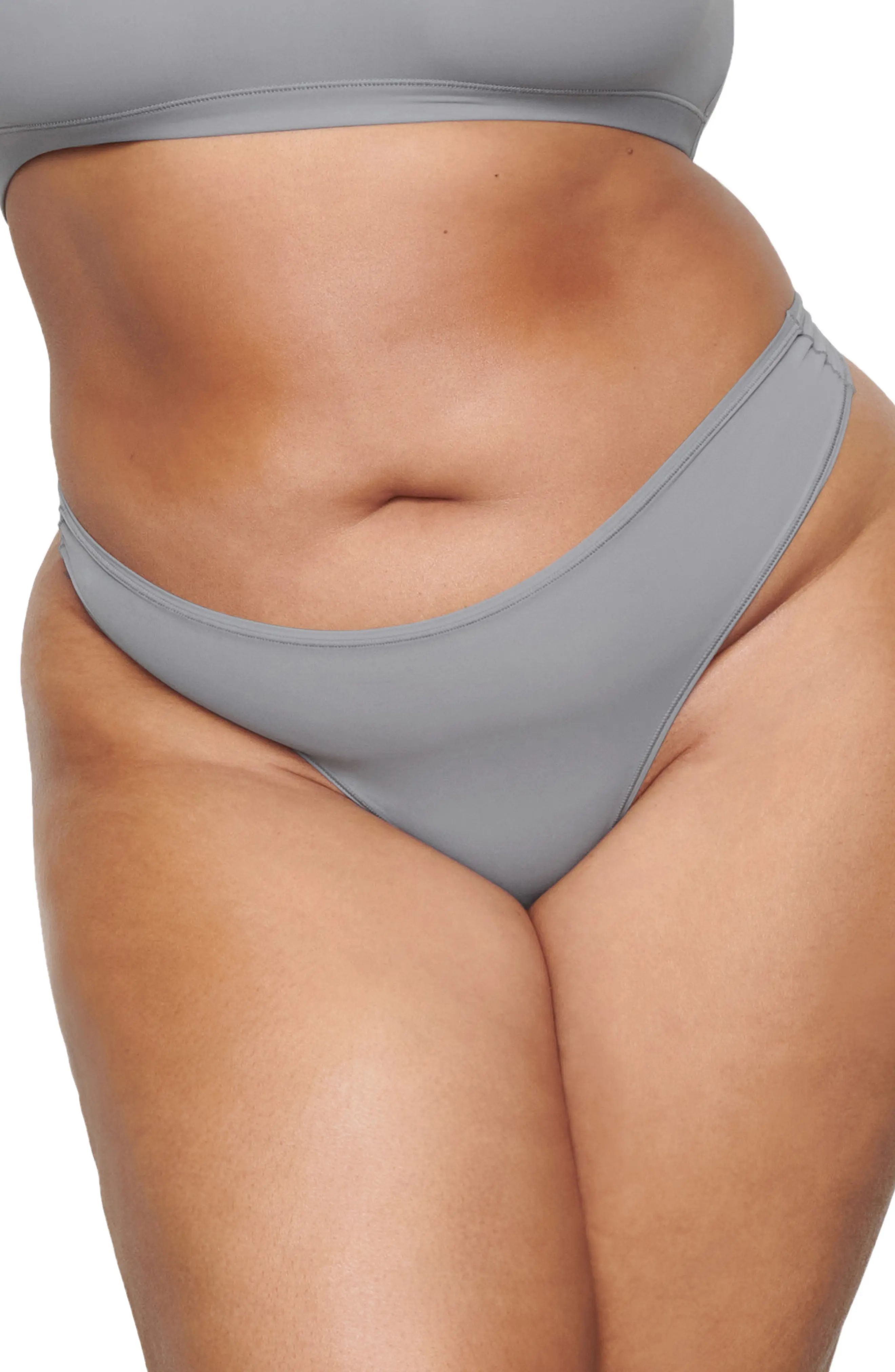 SKIMS Fits Everybody Thong in Gray at Nordstrom, Size 4 X | Nordstrom