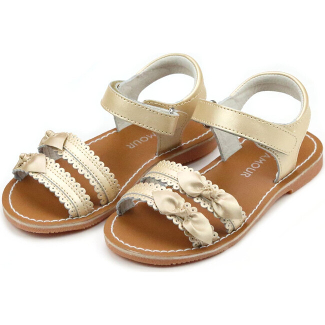 Josie Scalloped Sandal, Champagne | Maisonette