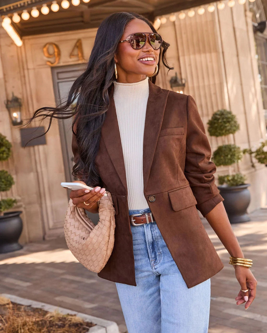 Cabernet Mood Suede Blazer | VICI