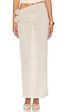 LIONESS Soul Mate Maxi Skirt in Cream from Revolve.com | Revolve Clothing (Global)