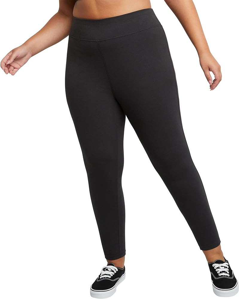 Just My Size Womens Stretch Jersey 25.5Inch Leggings | Amazon (US)