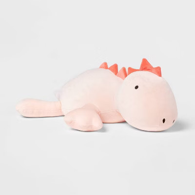 Dinosaur Weighted Plush Kids' Throw Pillow Pink - Pillowfort™ | Target