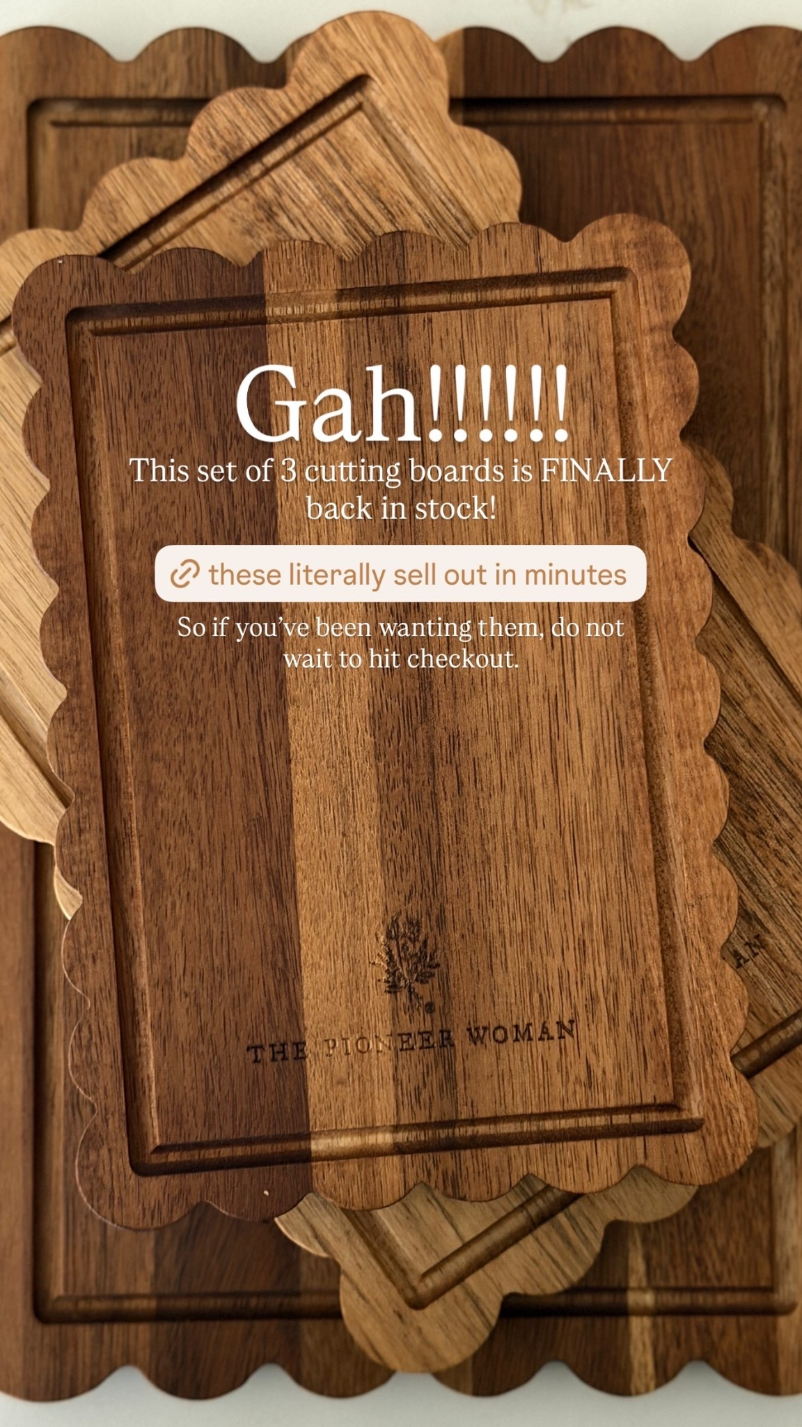 Gah!!!!!! This set of 3 cutting boards is FINALLY back in stock! So if you’ve been wanting them, do not wait to hit checkout.