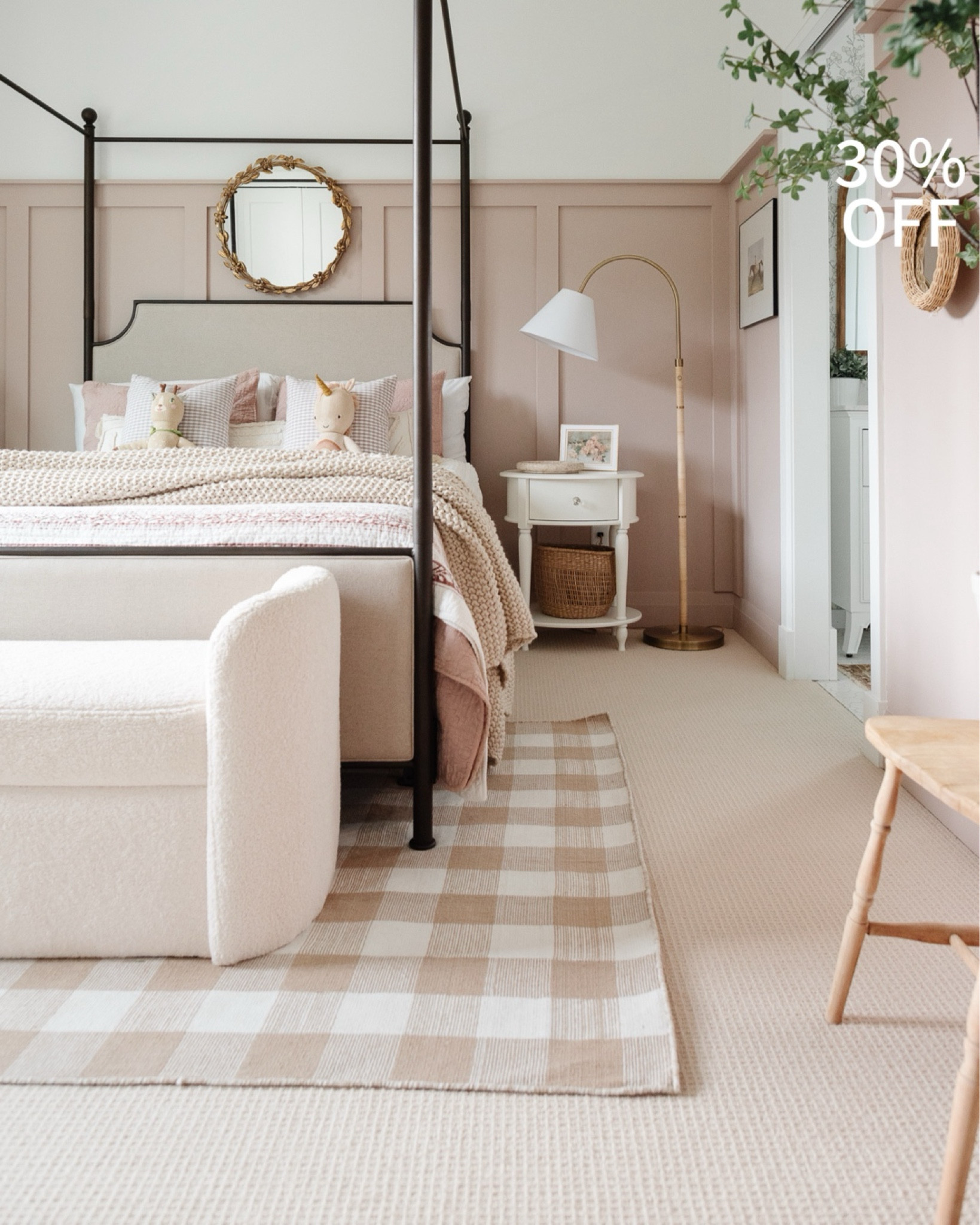 30% off Kate’s rug for Black Friday! I linked what I could in her bedroom as well.

Bedroom, decor, rug, studio, McGee, McGee and Co, nightstand, canopy, bed, bench, bedding, floor lamp, mirror, pillows, bed, blanket, knit throw, black Friday, cyber Monday 

#LTKsalealert #LTKhome #LTKCyberWeek