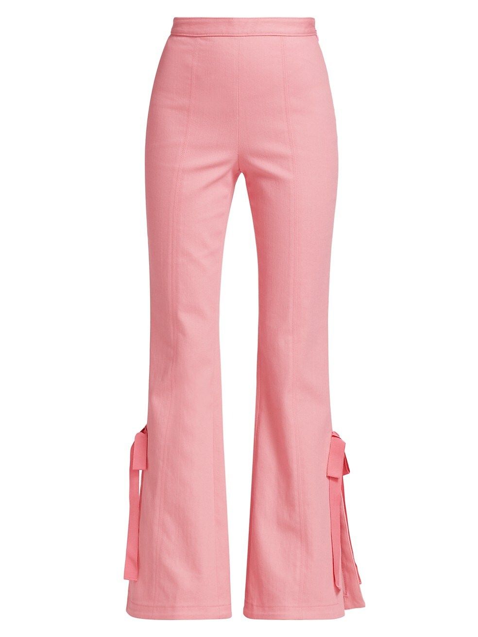 Long Lou Stretch Denim Slit Flare Jeans | Saks Fifth Avenue