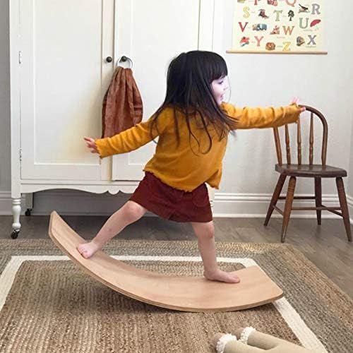 Wooden Balance Board Wobble Board Preschool Toys Early Learning Kid Yoga Curvy Board - Rocker Boa... | Amazon (US)