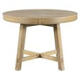 TREXM Farmhouse Round Extendable Dining Table with 16" Leaf - Elegant Solid Wood Kitchen Table (N... | Walmart (US)