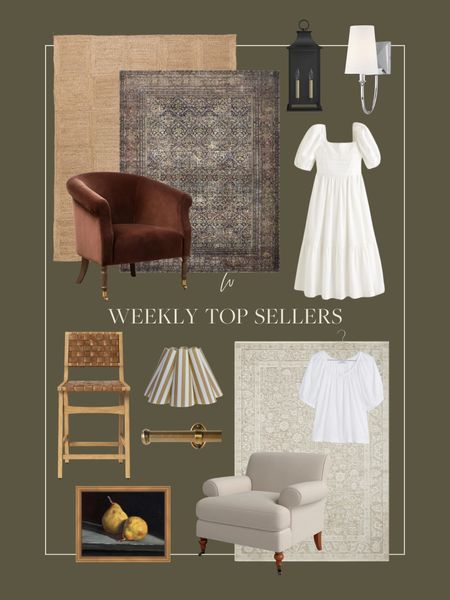 This week’s top sellers! Almost all of these styles are on sale right now for Memorial Day. Area rugs, accent chairs, lighting, clothing and more! So many good finds, and a few I have too! 

#LTKSaleAlert #LTKHome #LTKStyleTip