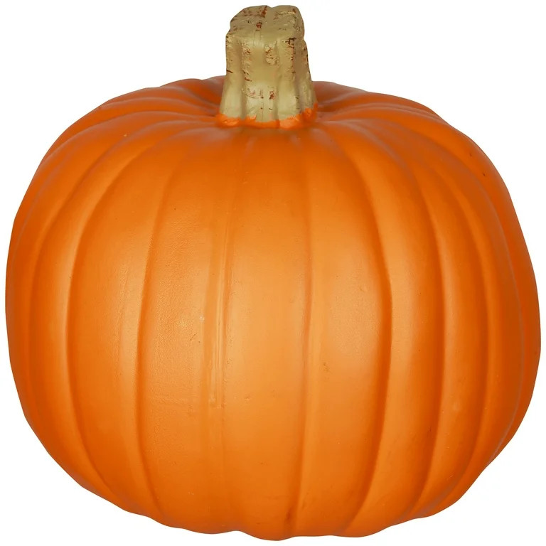 Halloween Orange Carvable Craft Pumpkin by Way to Celebrate 8.86 in x 8.27 in x 8.86 in 0.6 lb - ... | Walmart (US)