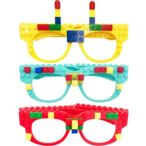 Hxezoc 12 Pcs DIY Building Bricks Glasses Building Blocks Games for Kids Creative Building Block ... | Amazon (US)
