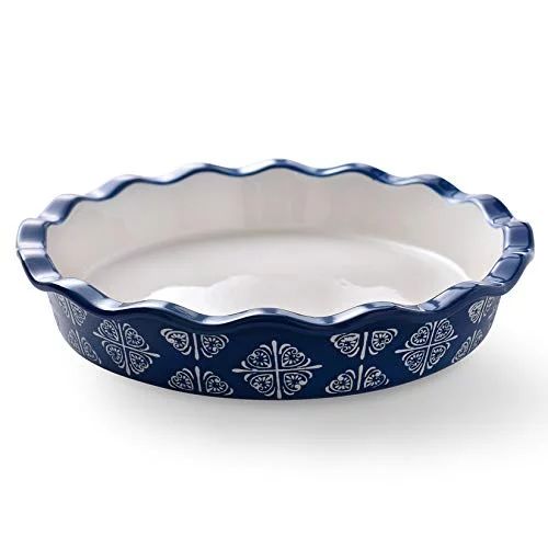 Wisenvoy&nbsp;Pie Pan&nbsp;Ceramic Pie Dish Blue Pie Plate Porcelain Deep Dish Pie Pan Non-Stick ... | Walmart (US)