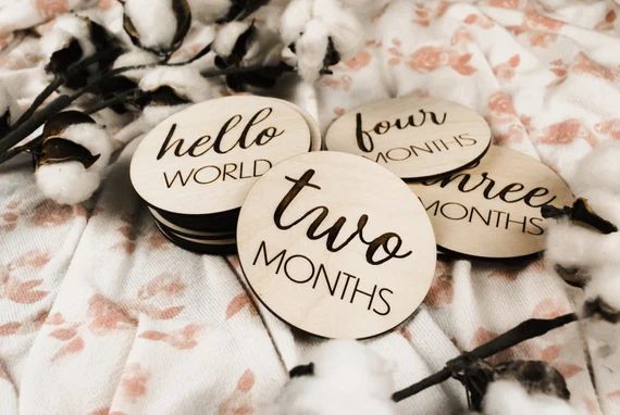 Baby Monthly Milestone Markers with Personalization Engraved | Etsy | Etsy (US)
