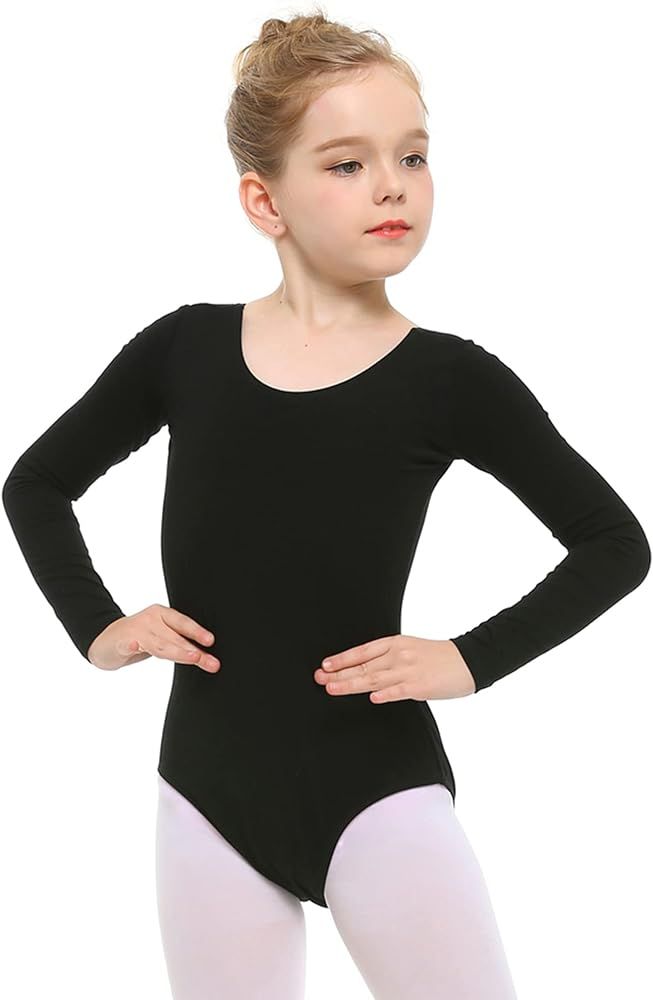STELLE Girls Long Sleeve Team Basic Leotard Ballet Dance Gymnastics | Amazon (US)