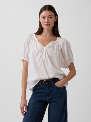 Oversized Puff Sleeve Top | Gap Factory