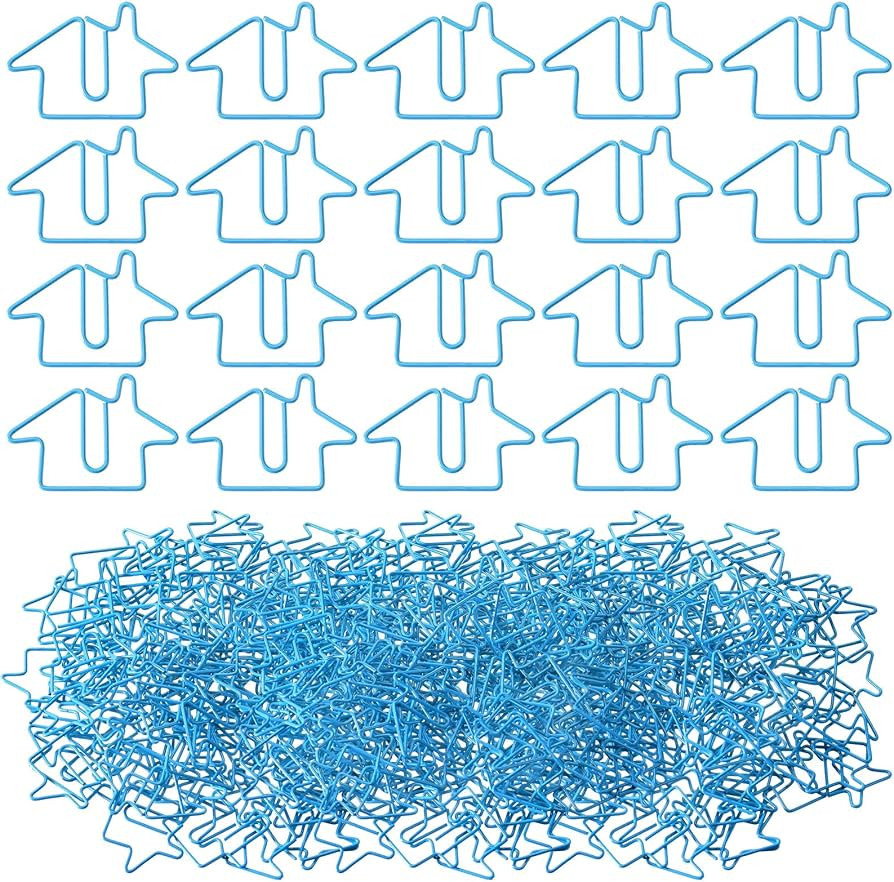 100 Pcs House Shaped Paper Clips Real Estate Agent Gifts Paper Clips Bulk Cartoon Creative Office... | Amazon (US)