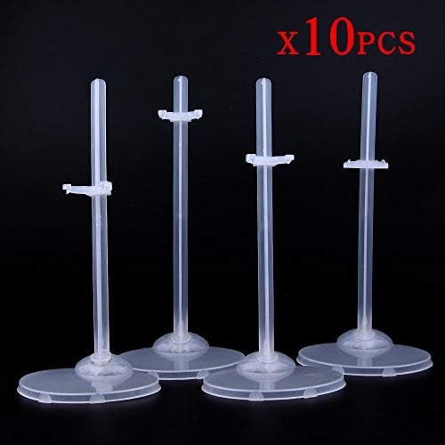 UCanaan 10 Pcs Doll Stands Display Holder for 11.5 Inch Dolls White Transparent Model Support Fra... | Amazon (US)