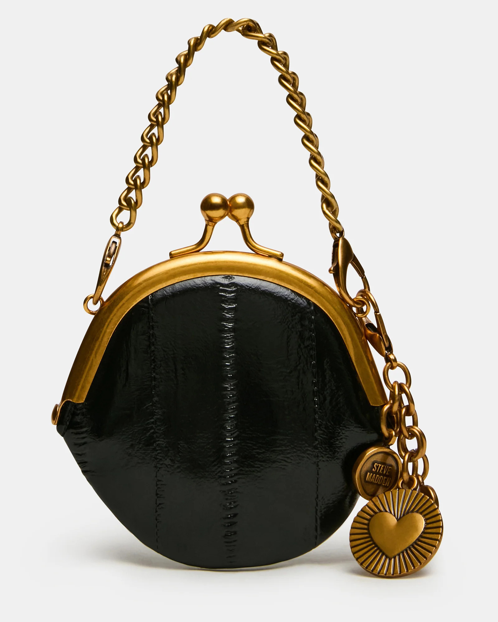 FILO Black Eel Wallet Charms Kiss-Lock Crossbody Coin Purse | Steve Madden (US)