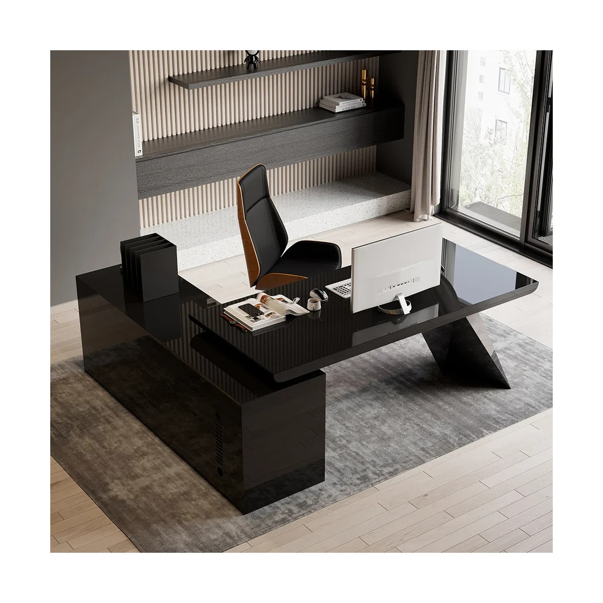 Sherria 70.9" L-Shaped Desk Office Computer Desk with Drawers Cabinet Corner Desk | Wayfair North America