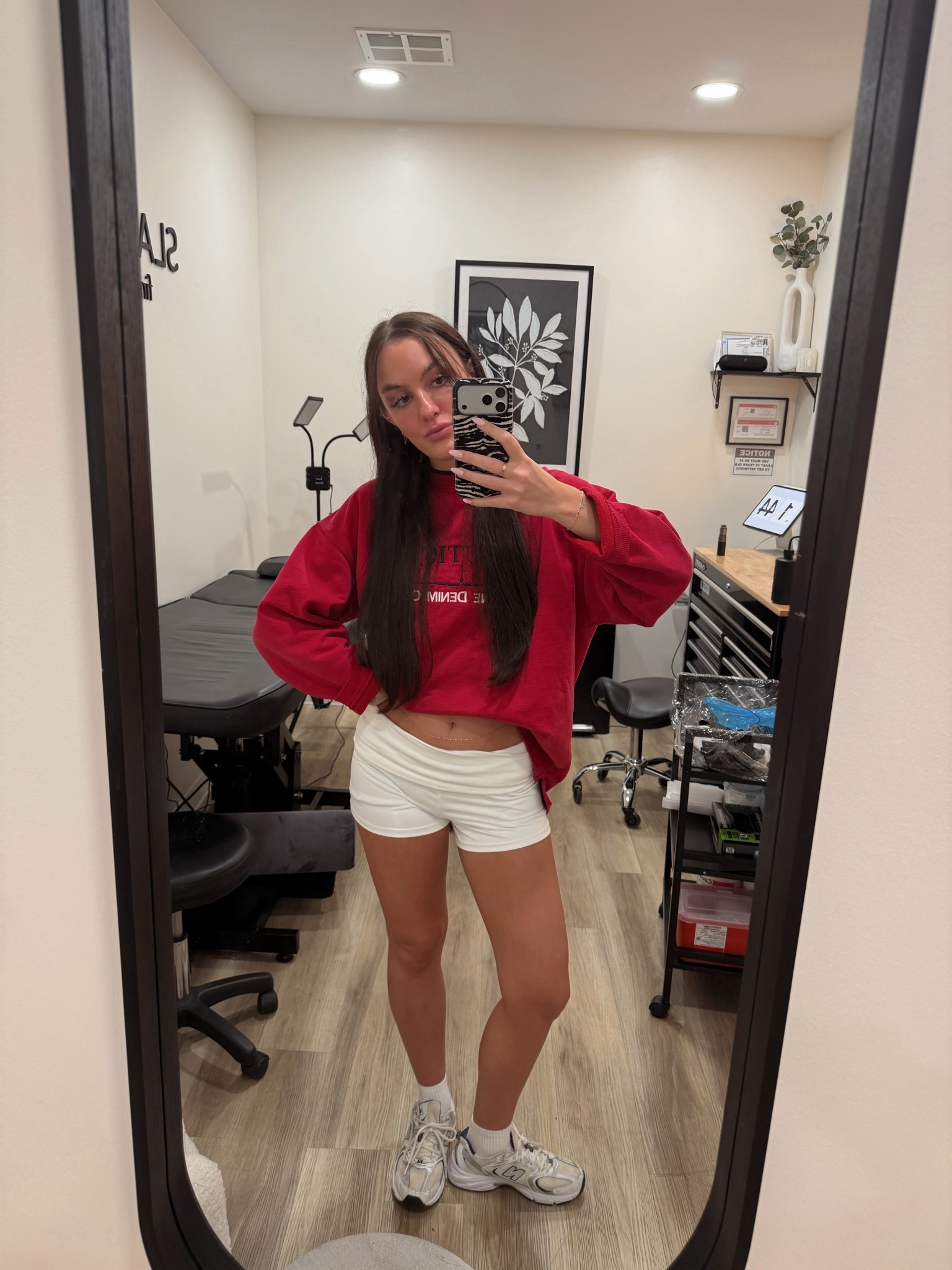 I wish I had a link for the crewneck! It was thrifted!