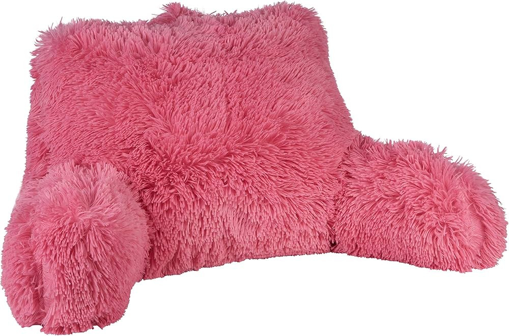 Klear Vu Shaggy Reading Pillow Back Rest Body Pillow for Adults and Kids, Lumbar and Arm Support ... | Amazon (US)