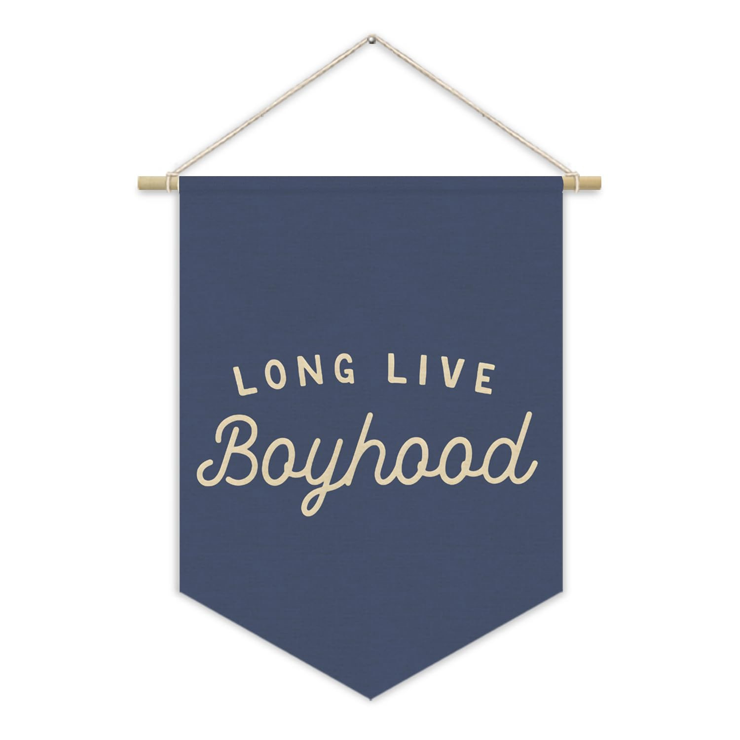 Navy Blue Boy Room Decor,Long Live Boyhood Canvas Banner Nursery Playroom Wall Decor for Boys Bed... | Amazon (US)
