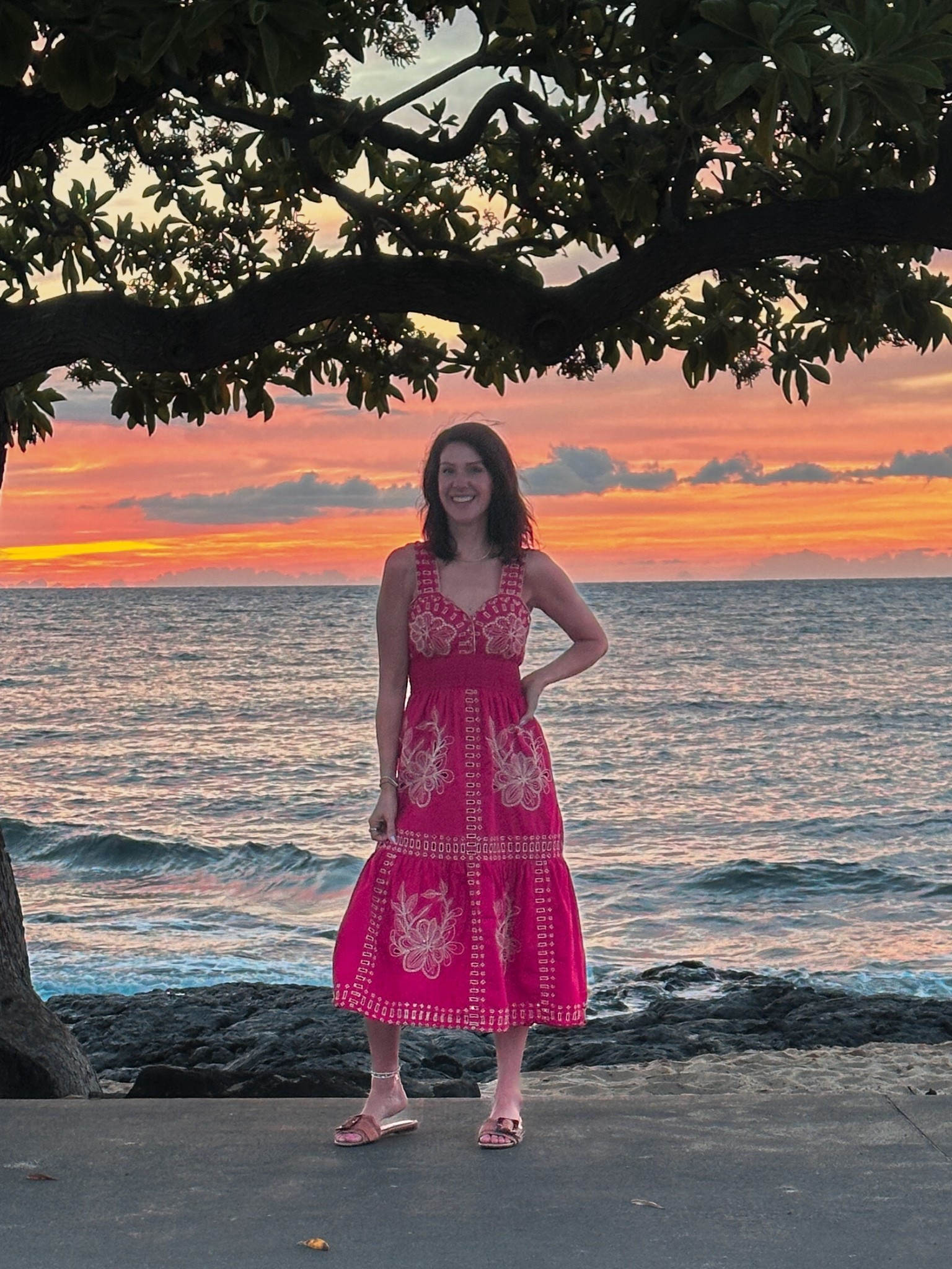 Use code ANTHRO20 for 20% off the dress! I grabbed a size small in this beautiful dress! It says red. In person to me it’s a deep orange/red FYI. I got so many compliments. It’s a great summer wedding guest dress too! 

#LTKSaleAlert #LTKTravel #LTKWedding