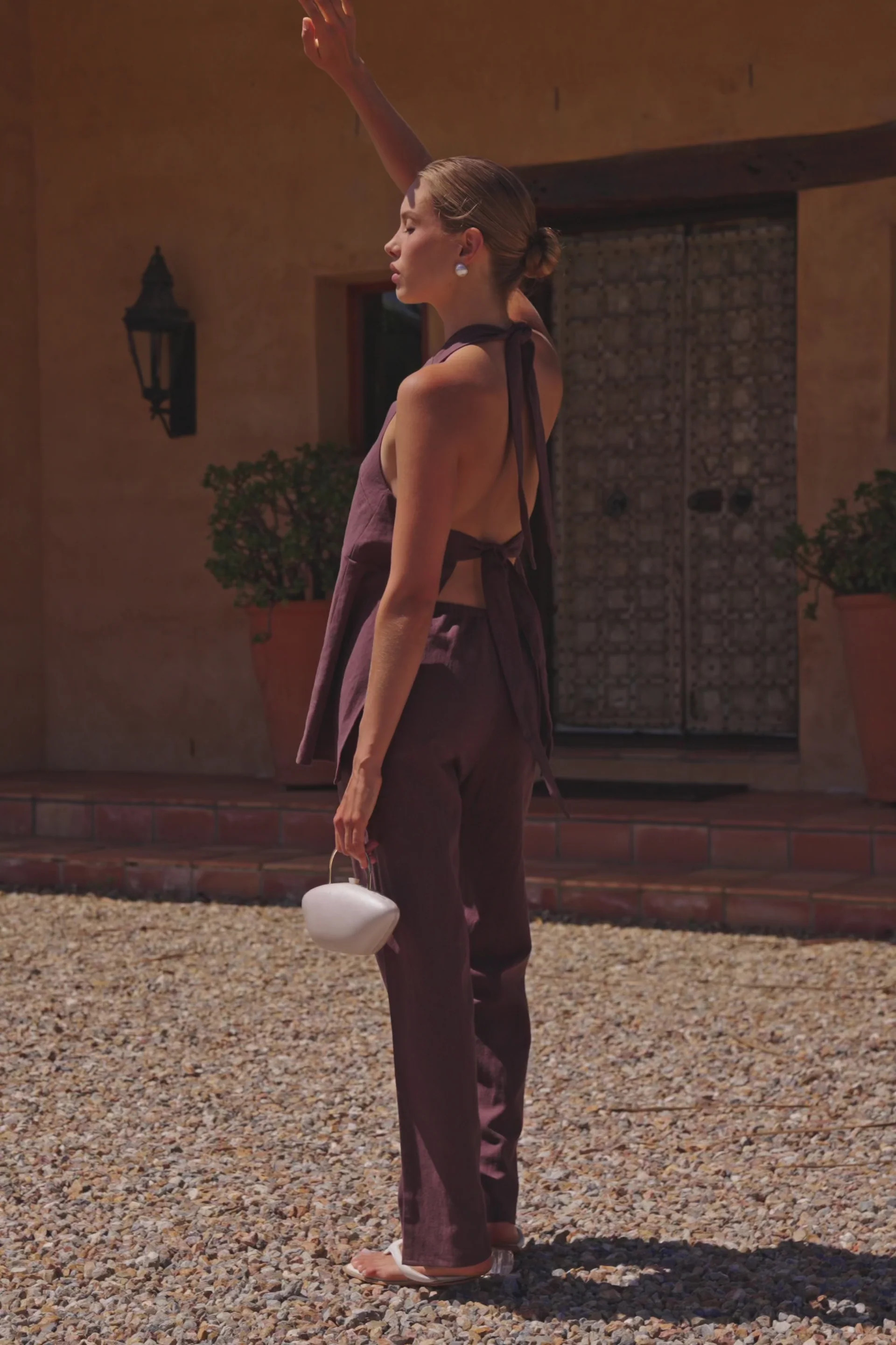 Chocolate Brown Halter Elara Top | Sabo Skirt US