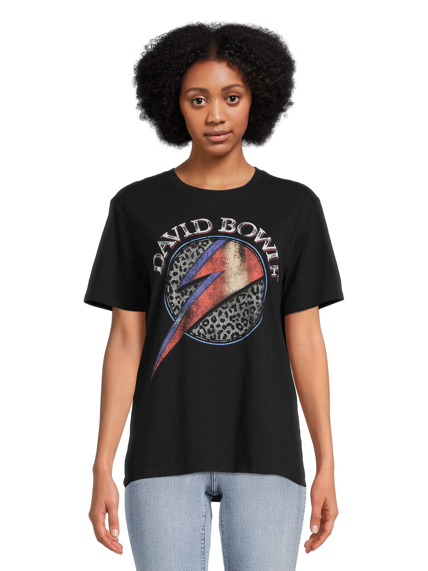 Time and Tru Women's Short Sleeve Band Graphic Tee - Walmart.com | Walmart (US)